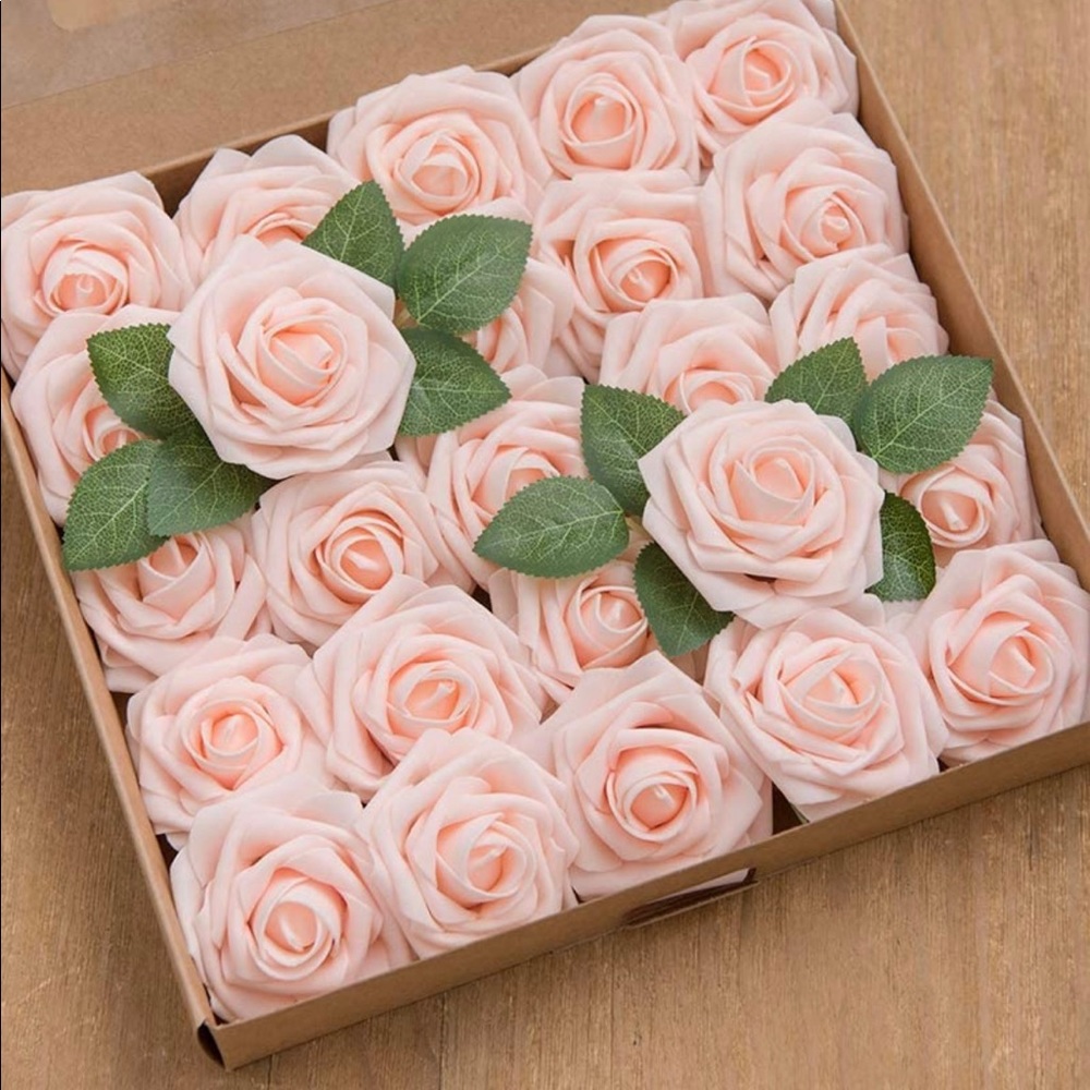Ling’s Moment Faux Roses in Baby Pink